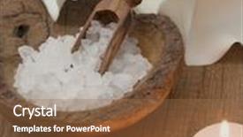  Presentation with white candles - Colorful slide deck enhanced with white bathing salt with burning candles backdrop and a coral colored foreground