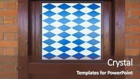  Presentation with oktoberfest bavarian white and blue - Audience pleasing presentation theme consisting of white bavarian flag at german backdrop and a tawny brown colored foreground