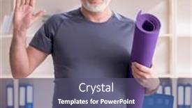 Presentation with exercises - Presentation theme having white-bearded-old-man-employee background and a violet colored foreground