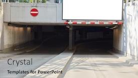  Presentation with car park - Slide deck with white-billboard-advertising-space-mock background and a soft green colored foreground