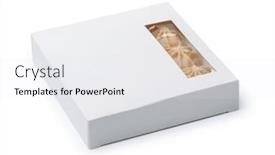 Presentation with peppermint candy cane on white - Slide set featuring white-blank-paper-candies-box background and a white colored foreground