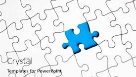  Presentation with puzzle - PPT theme with white-blank-puzzle-with-one background and a white colored foreground