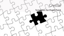  Presentation with strategic - Audience pleasing PPT layouts consisting of white-blank-puzzle-with-one backdrop and a sky blue colored foreground