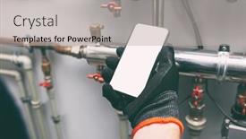  Presentation with plumber - Slide deck consisting of white-blank-screen-mobile-phone background and a light gray colored foreground