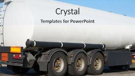  Presentation with tank truck - Cool new slide deck with white blank tank truck rear backdrop and a light blue colored foreground