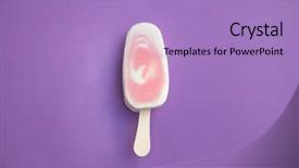  Presentation with yogurt - Presentation design with white blue - berry sorbet and yogurt popsicle background and a light blue colored foreground