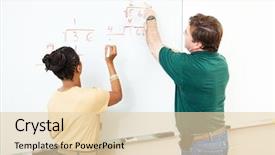  Presentation with high school - Presentation with white board doing long division background and a lemonade colored foreground