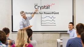  Presentation with high technology - PPT theme consisting of white board in classroom background and a  colored foreground