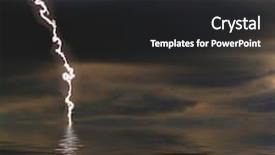  Presentation with lightning - PPT layouts enhanced with white bolt of lightning background and a dark gray colored foreground