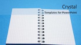  Presentation with white blue vapor trail - Presentation design consisting of white booklet with a blue background and a  colored foreground