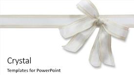  Presentation with white - Presentation design having white bow isolated on white background and a white colored foreground