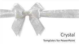  Presentation with bow and arrow - Beautiful presentation theme featuring white bow isolated on white backdrop and a white colored foreground