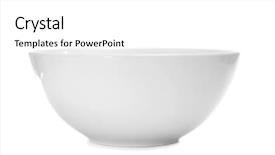  Presentation with bowl - Colorful slide deck enhanced with white bowl on a white backdrop and a white colored foreground