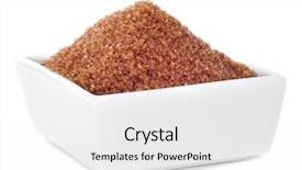  Presentation with brown and white - Audience pleasing theme consisting of white bowl with brown sugar backdrop and a white colored foreground