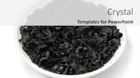  Presentation with seaweed - Theme featuring white-bowl-with-dried-wakame background and a white colored foreground