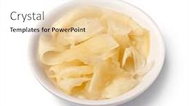  Presentation with ginger - Presentation design with white-bowl-with-pickled-white background and a white colored foreground