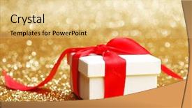  Presentation with christmas red - Presentation consisting of art - playful baby lying down background and a light gray colored foreground.