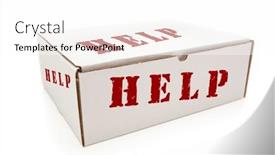  Presentation with box - Cool new PPT theme with white-box-with-the-word backdrop and a white colored foreground