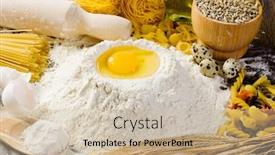  Presentation with drought - Cool new presentation theme with white-bread-drought-and-flour backdrop and a soft green colored foreground