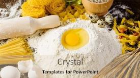  Presentation with drought - Cool new PPT theme with white-bread-drought-and-flour backdrop and a soft green colored foreground