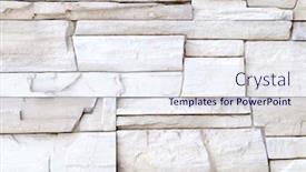  Presentation with white brick - PPT theme consisting of white-brick-stone-exterior background and a sky blue colored foreground