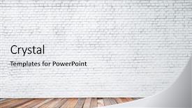  Presentation with white brick wall - Theme featuring white brick wall and wood background and a white colored foreground