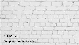  Presentation with brick wall texture - Slide set enhanced with white brick wall background texture background and a light gray colored foreground
