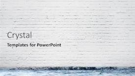  Presentation with white brick wall - Presentation theme featuring white brick wall background background and a white colored foreground