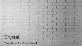  Presentation with white brick wall - Audience pleasing presentation theme consisting of white brick wall background backdrop and a light gray colored foreground