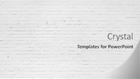  Presentation with brick wall texture - Beautiful slide set featuring white brick wall for background backdrop and a white colored foreground