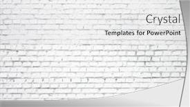  Presentation with white brick wall - Audience pleasing PPT theme consisting of white brick wall for background backdrop and a white colored foreground