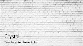  Presentation with brick wall texture - Colorful presentation design enhanced with wall for background or texture backdrop and a white colored foreground