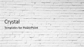  Presentation with crack - Amazing presentation design having white brick wall for background backdrop and a white colored foreground