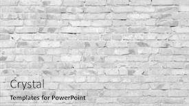  Presentation with white brick wall - PPT theme consisting of white-brick-wall-grey-background background and a light gray colored foreground