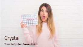  Presentation with white brick wall - PPT layouts consisting of white brick wall holding period background and a  colored foreground