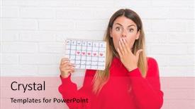  Presentation with shame - Cool new slide deck with white brick wall holding period backdrop and a red colored foreground