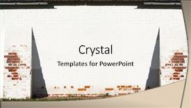  Presentation with brick mortar - Slide deck having white brick wall made background and a sky blue colored foreground