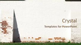  Presentation with brick mortar - Audience pleasing PPT theme consisting of white brick wall made backdrop and a cream colored foreground