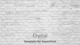  Presentation with white brick - Audience pleasing slide set consisting of white brick wall may used backdrop and a light gray colored foreground