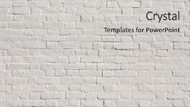  Presentation with white brick wall - Theme featuring white brick wall pattern see background and a light gray colored foreground