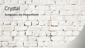  Presentation with brick wall texture - Slide deck enhanced with white brick wall texture background and a sky blue colored foreground