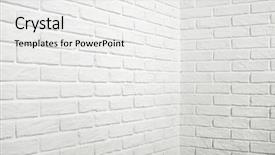  Presentation with white brick wall - Amazing slides having white brick wall with corner backdrop and a white colored foreground