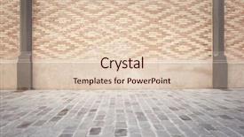  Presentation with white bricks - Amazing PPT layouts having white bricks wall and cobblestone backdrop and a  colored foreground