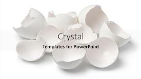  Presentation with broken egg - PPT layouts with white-broken-egg-shells-close background and a light gray colored foreground