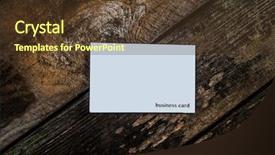  Presentation with business card - Beautiful slides featuring white business card on wood backdrop and a tawny brown colored foreground