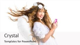  Presentation with angel wings - Beautiful PPT layouts featuring white byod to heaven backdrop and a sky blue colored foreground