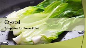  Presentation with cabbage - Beautiful slide deck featuring white cabbage - bok choy stir fry backdrop and a blonde colored foreground