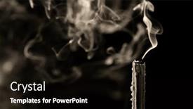  Presentation with light fire - PPT layouts consisting of white-candle-and-smoke and a  colored foreground