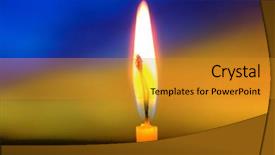  Presentation with holy spirit fire candle - Slides with white candles - flame of candle in darkness background and a  colored foreground