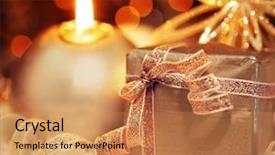  Presentation with candle christmas - PPT layouts with white candles - winter holiday background with silver background and a  colored foreground